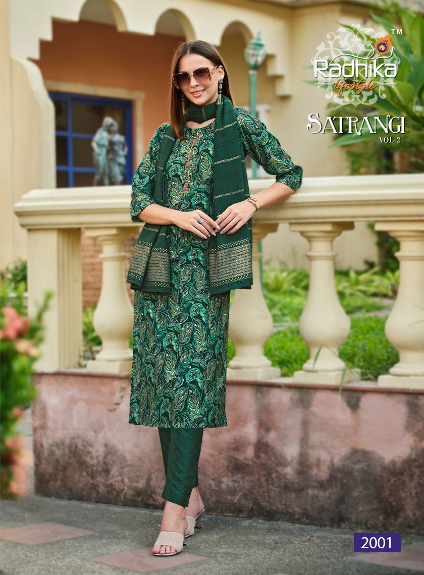 Satrangi Vol 2 By Radhika 2001 To 2006 Kurti With Bottom Dupatta Wholesale In Delhi
